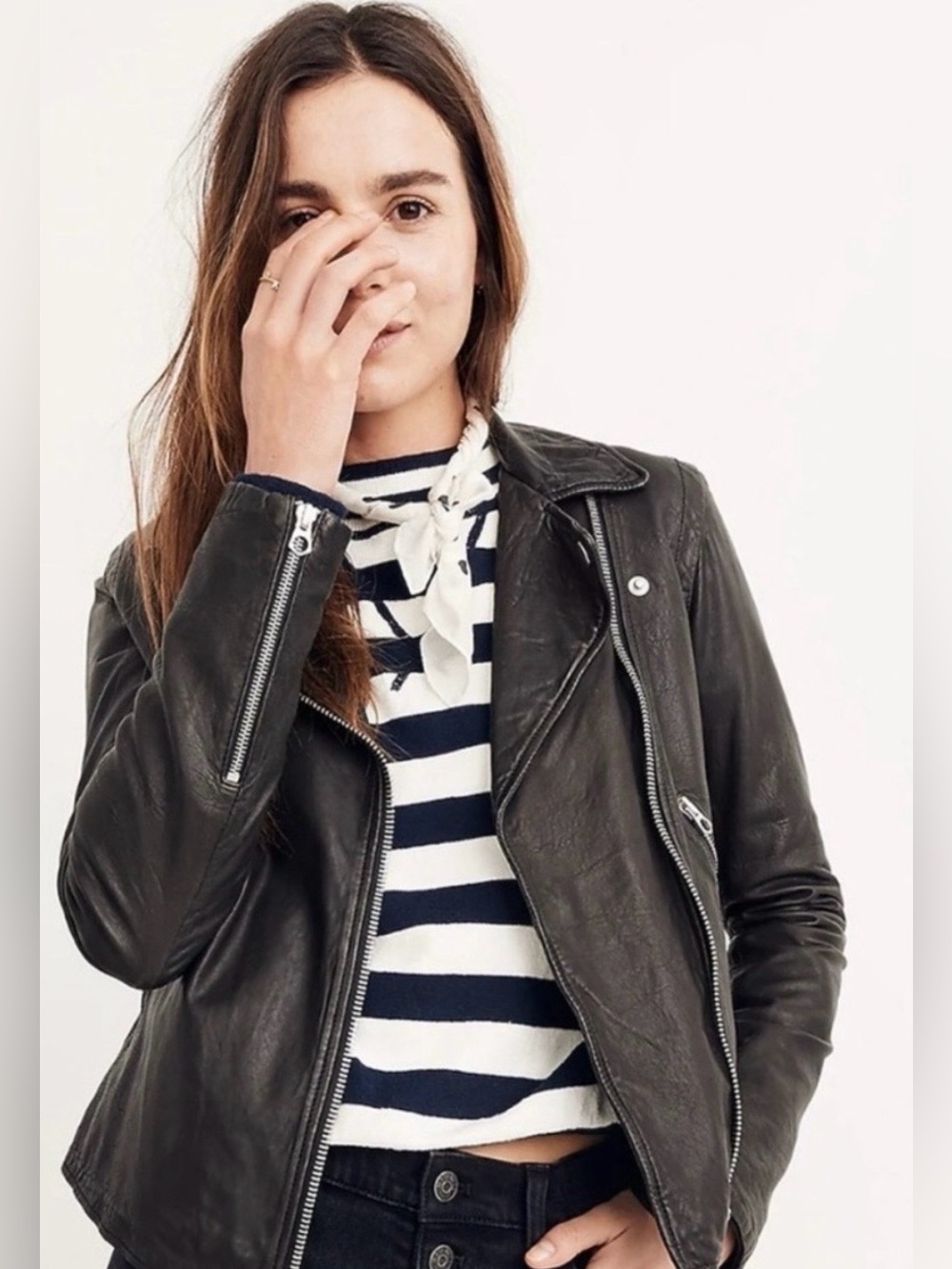 Washed Leather Moto Jacket by Madewell - Picture 2 of 11